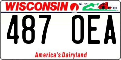 WI license plate 487OEA