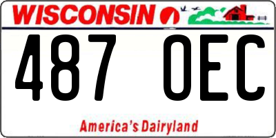 WI license plate 487OEC