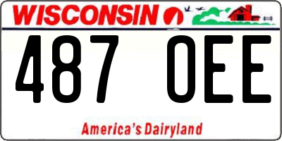 WI license plate 487OEE