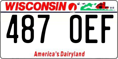 WI license plate 487OEF