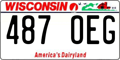 WI license plate 487OEG
