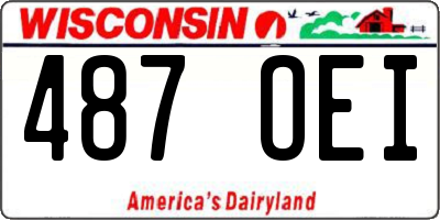 WI license plate 487OEI