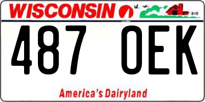 WI license plate 487OEK