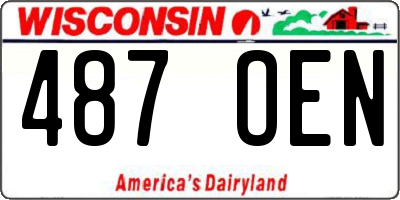 WI license plate 487OEN