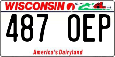 WI license plate 487OEP