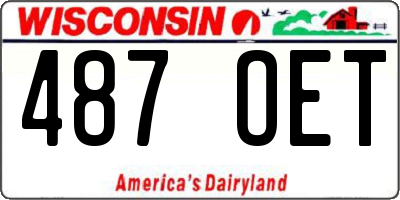 WI license plate 487OET