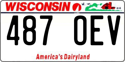 WI license plate 487OEV
