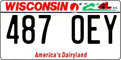 WI license plate 487OEY