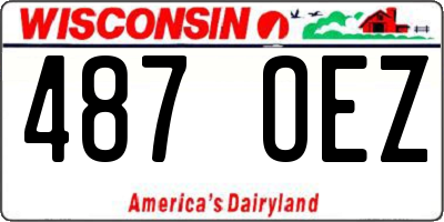 WI license plate 487OEZ