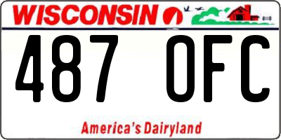 WI license plate 487OFC