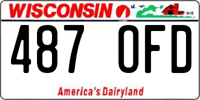 WI license plate 487OFD