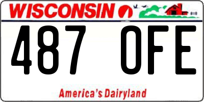 WI license plate 487OFE