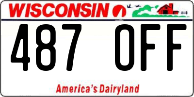 WI license plate 487OFF
