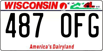 WI license plate 487OFG