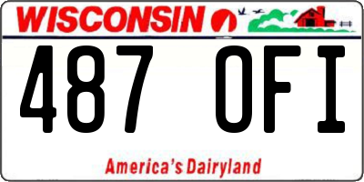 WI license plate 487OFI