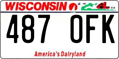 WI license plate 487OFK