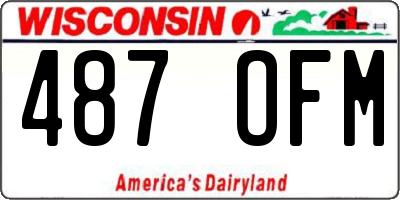WI license plate 487OFM