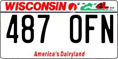WI license plate 487OFN