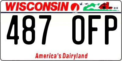 WI license plate 487OFP