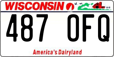 WI license plate 487OFQ