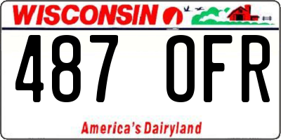 WI license plate 487OFR