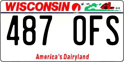 WI license plate 487OFS
