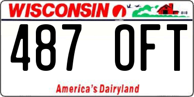 WI license plate 487OFT