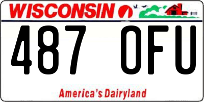 WI license plate 487OFU