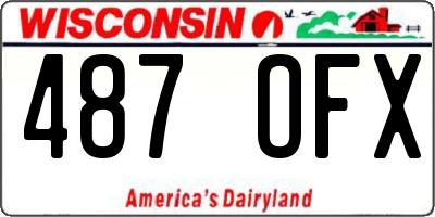 WI license plate 487OFX
