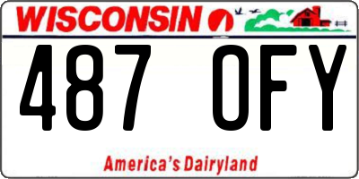 WI license plate 487OFY
