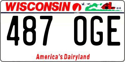 WI license plate 487OGE