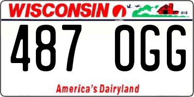 WI license plate 487OGG