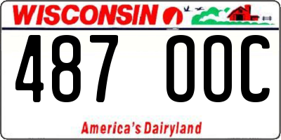 WI license plate 487OOC