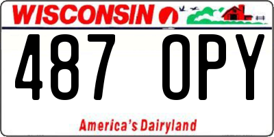 WI license plate 487OPY