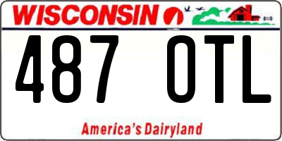 WI license plate 487OTL