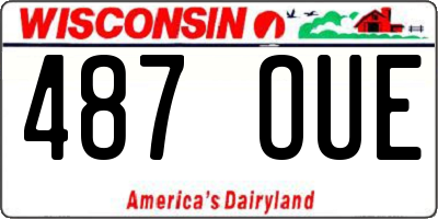 WI license plate 487OUE