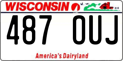 WI license plate 487OUJ