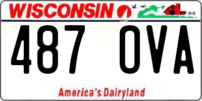 WI license plate 487OVA