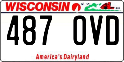 WI license plate 487OVD