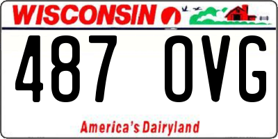 WI license plate 487OVG