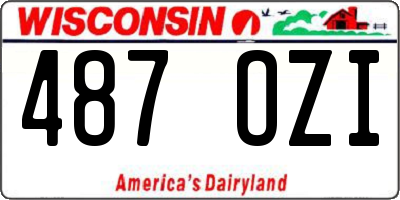 WI license plate 487OZI