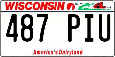 WI license plate 487PIU