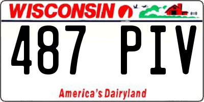 WI license plate 487PIV