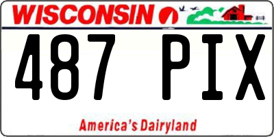 WI license plate 487PIX