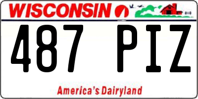 WI license plate 487PIZ