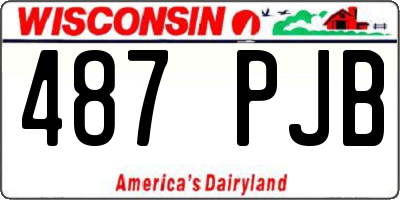 WI license plate 487PJB