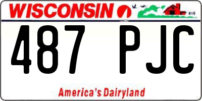 WI license plate 487PJC