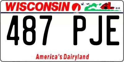 WI license plate 487PJE