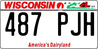 WI license plate 487PJH