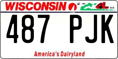 WI license plate 487PJK